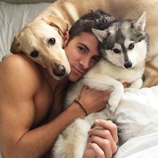 The Unity of Our Favorite Things on Instagram - Hot Hunks with Dogs