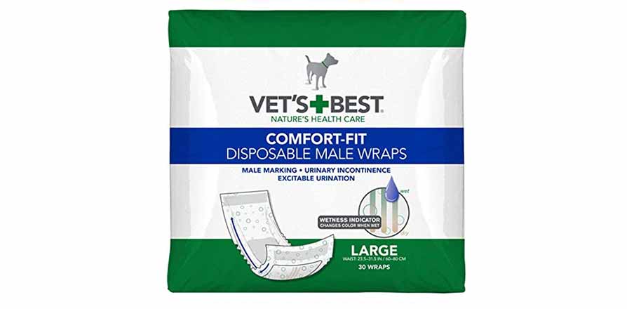 Vet's Best Comfort Fit Disposable Male Dog Diapers