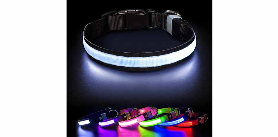 PcEoTllar Led Rechargeable Light Up Dog Collar
